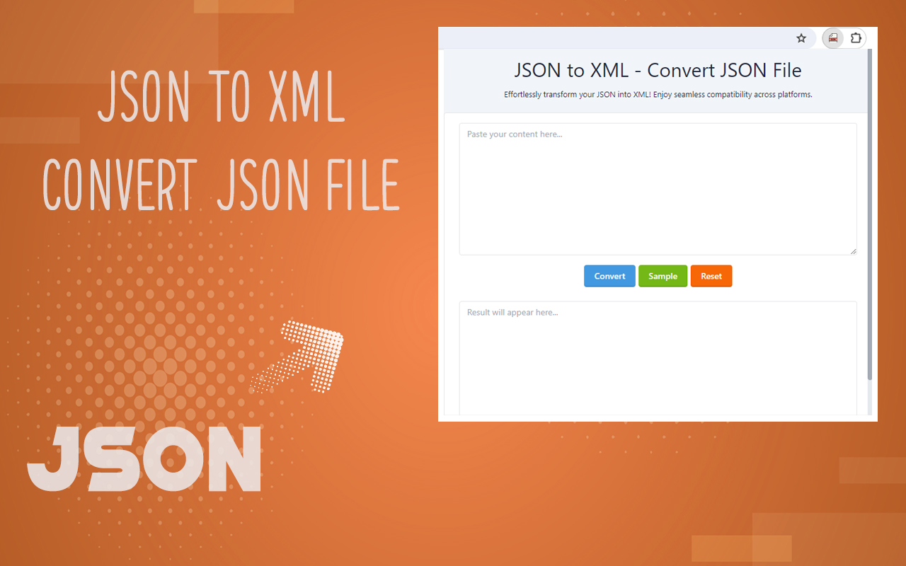 JSON to XML - Convert JSON File chrome谷歌浏览器插件_扩展第3张截图