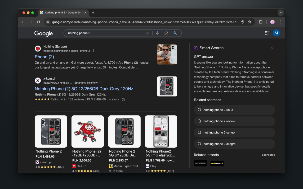 Smart Search — Google Search with ChatGPT and more chrome谷歌浏览器插件_扩展第2张截图