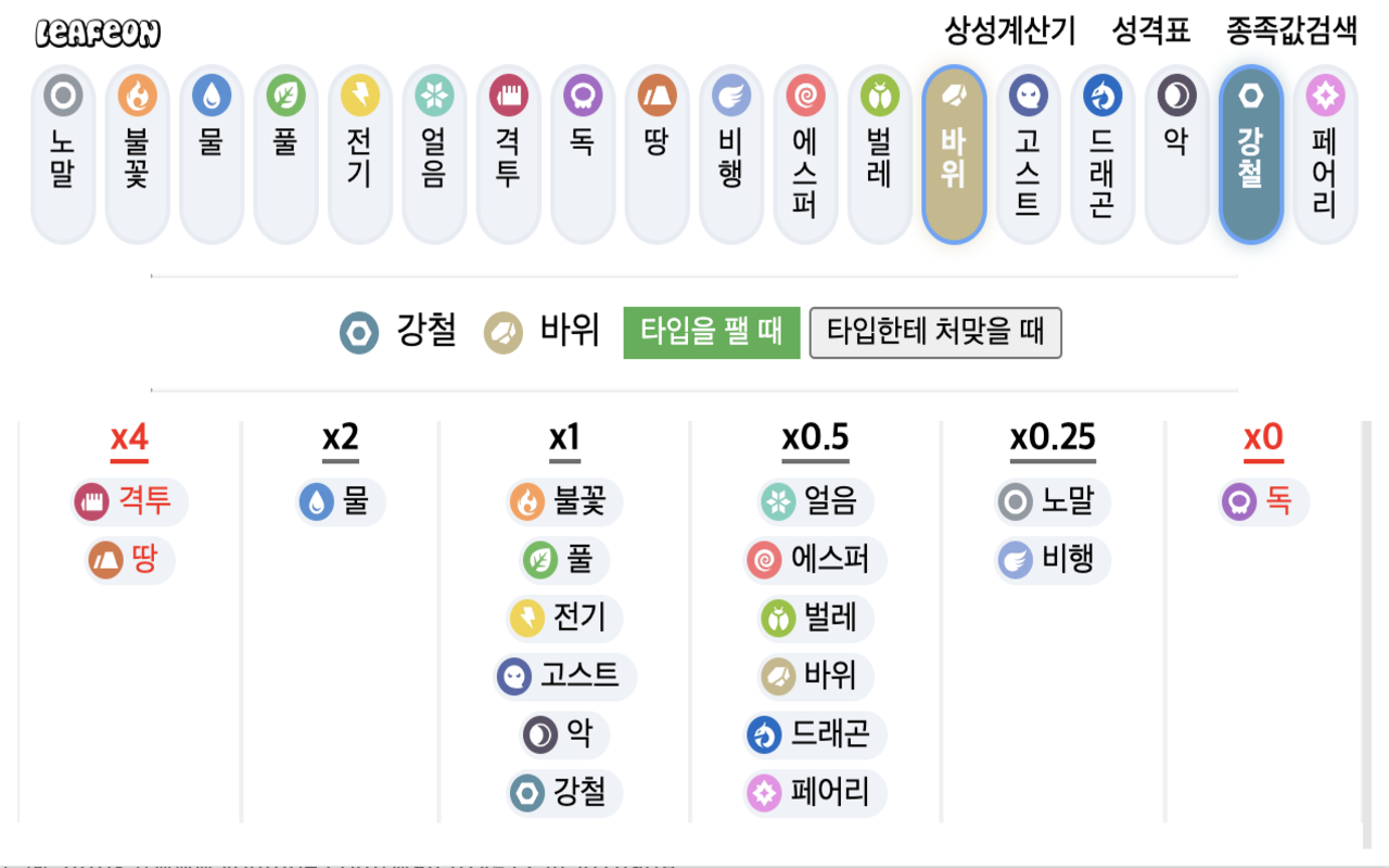 Poke Type Calc chrome谷歌浏览器插件_扩展第1张截图