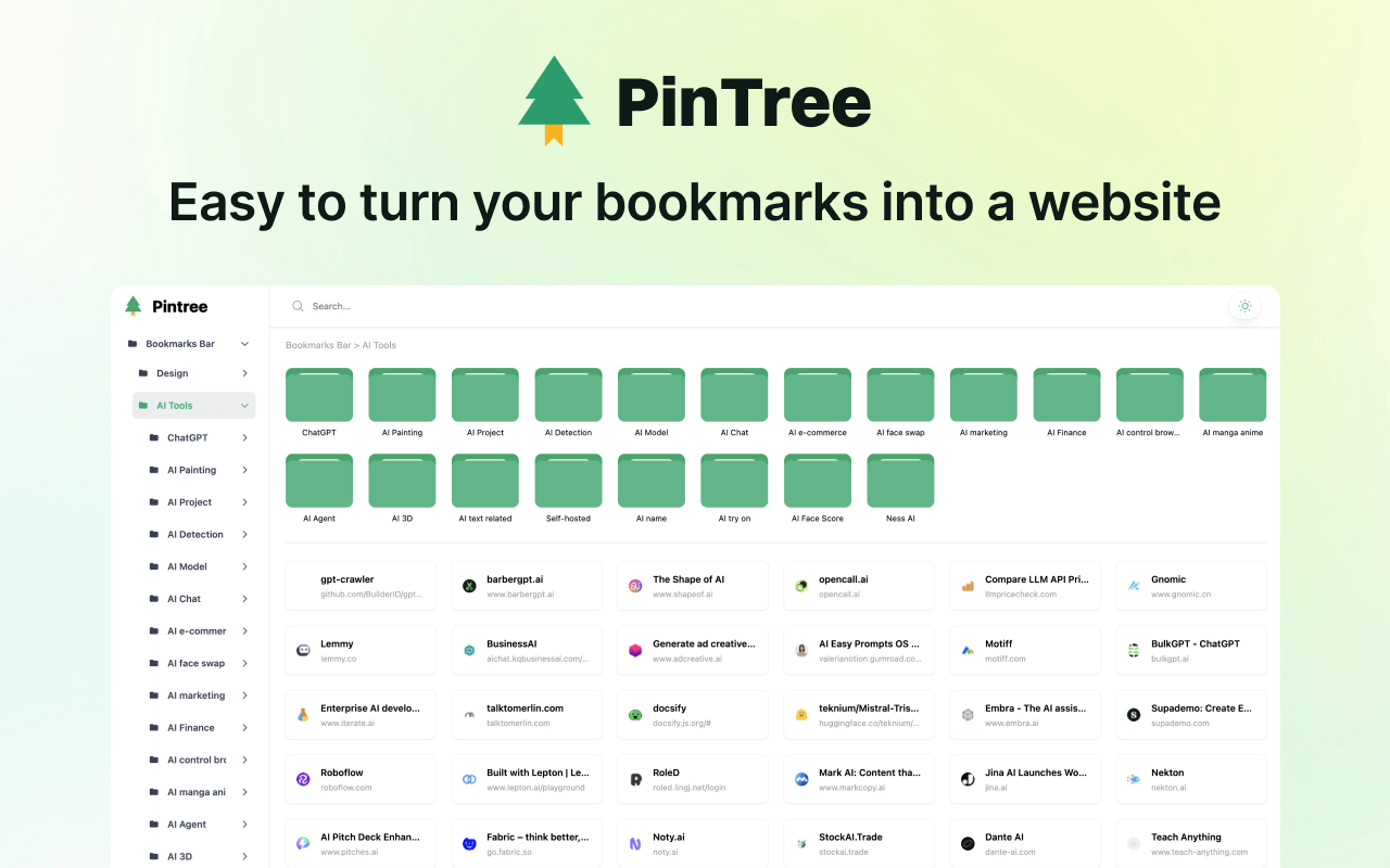 Pintree Bookmarks Exporter chrome谷歌浏览器插件_扩展第3张截图