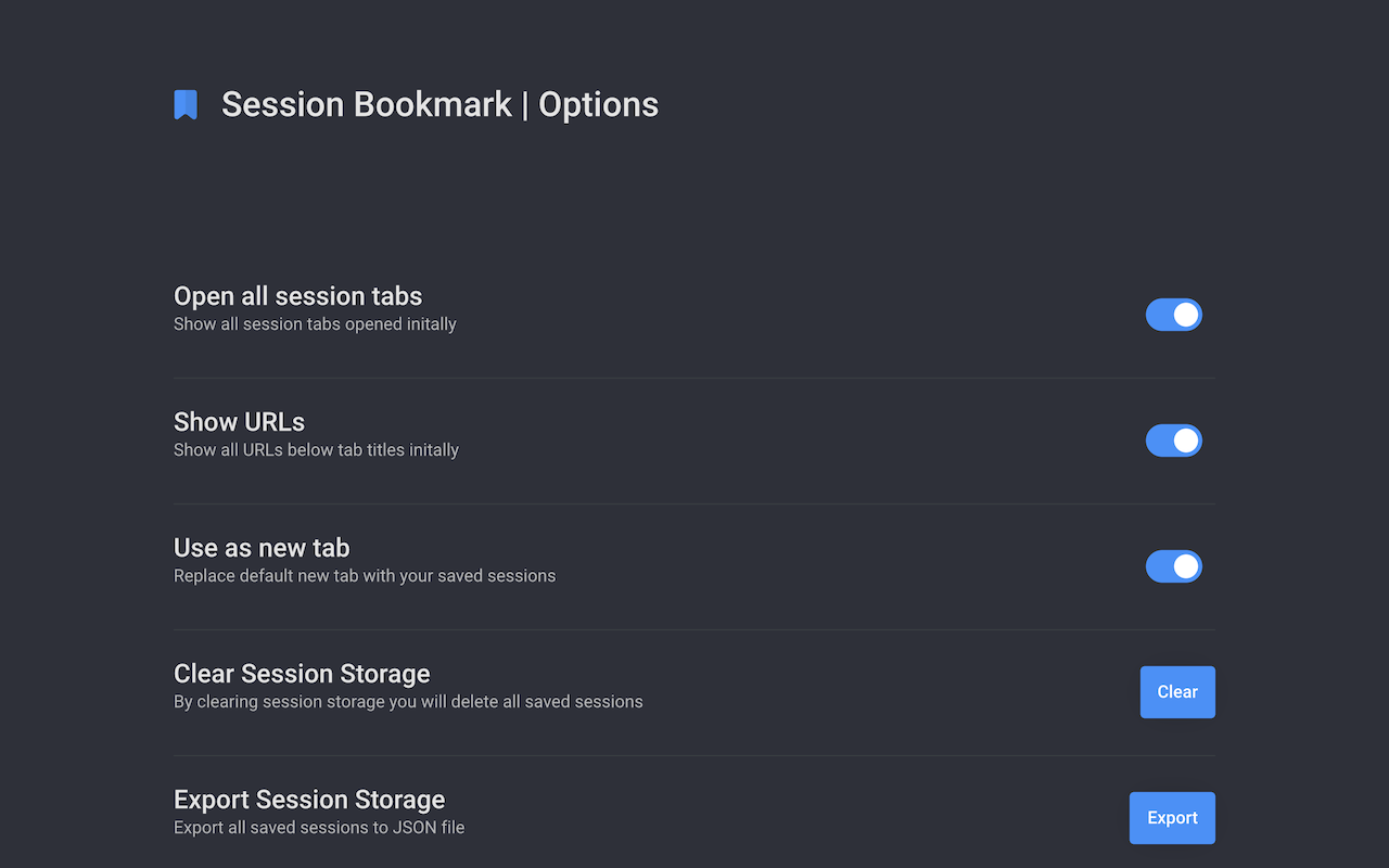 Session Bookmark chrome谷歌浏览器插件_扩展第2张截图