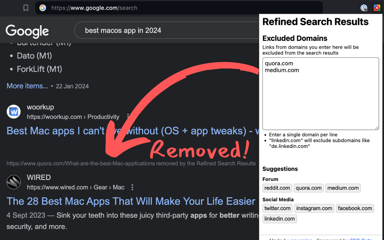 Refined Search Results chrome谷歌浏览器插件_扩展第1张截图