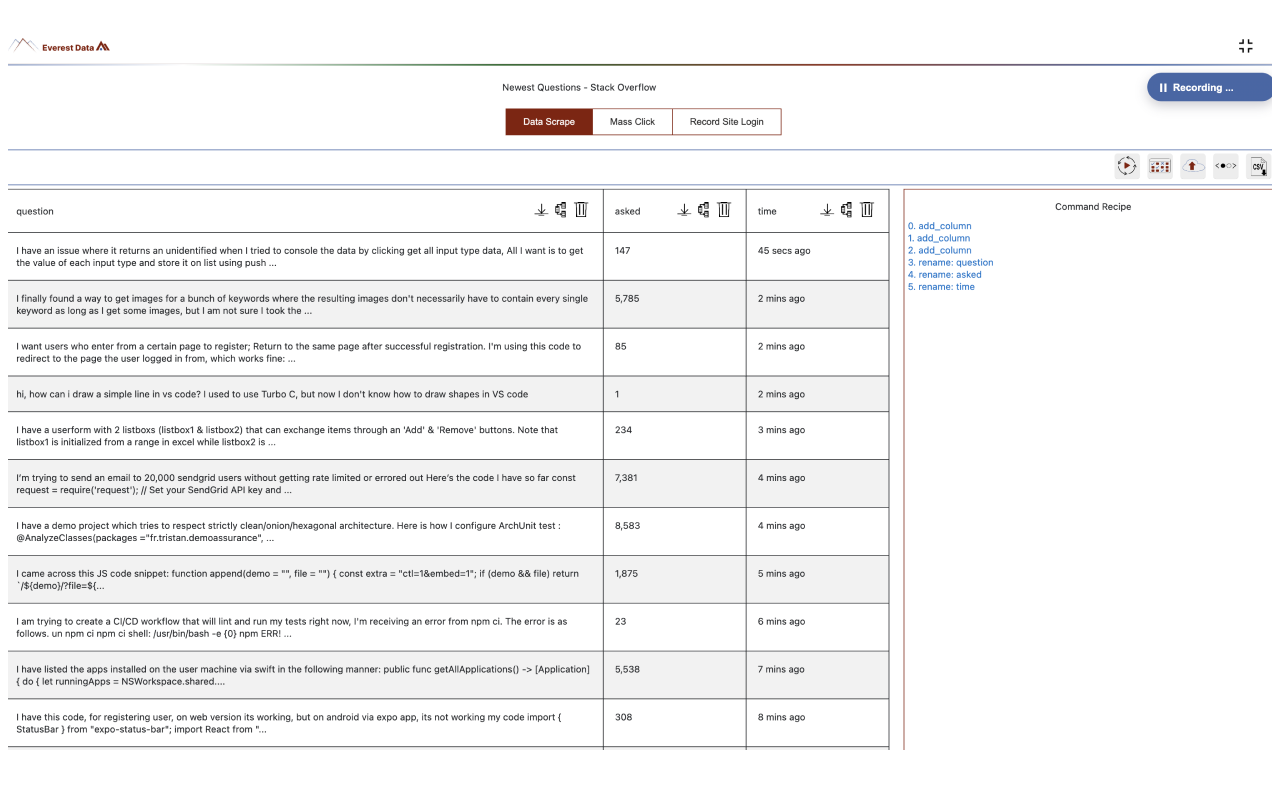 Everest Data Scraper chrome谷歌浏览器插件_扩展第4张截图