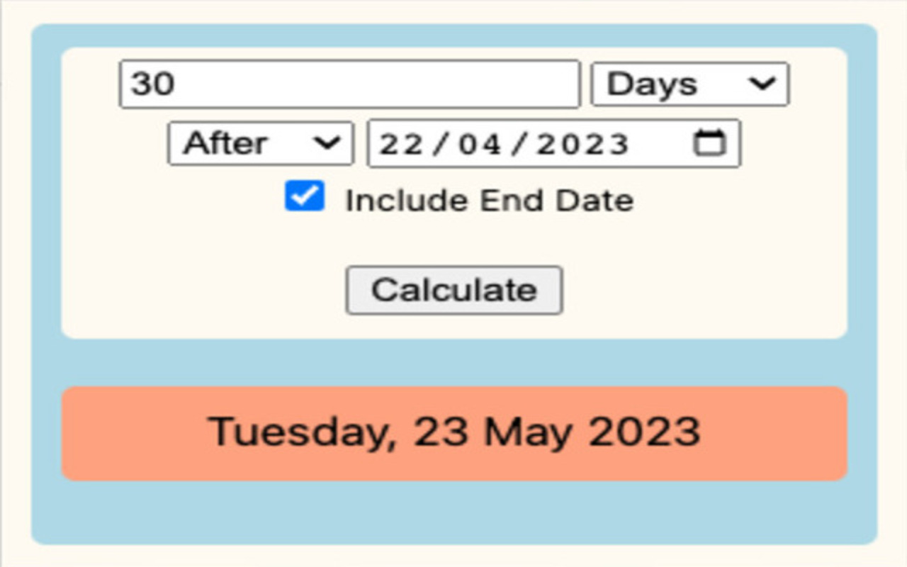 Date Calculator chrome谷歌浏览器插件_扩展第3张截图