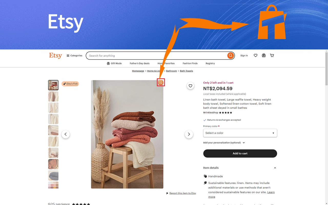 一键搜索Etsy类似产品 chrome谷歌浏览器插件_扩展第3张截图