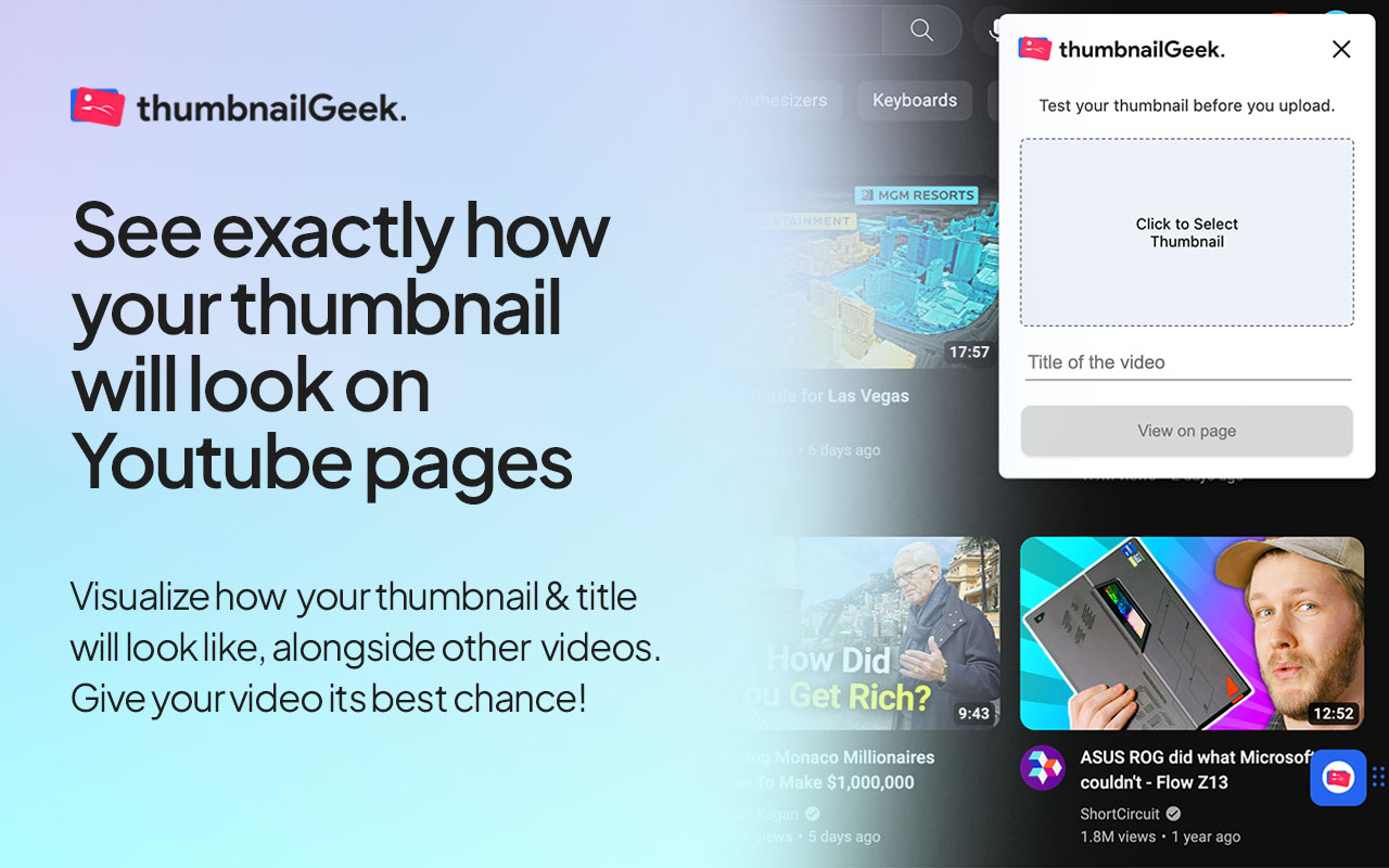 ThumbnailGeek - AI Youtube Thumbnail Tester chrome谷歌浏览器插件_扩展第4张截图