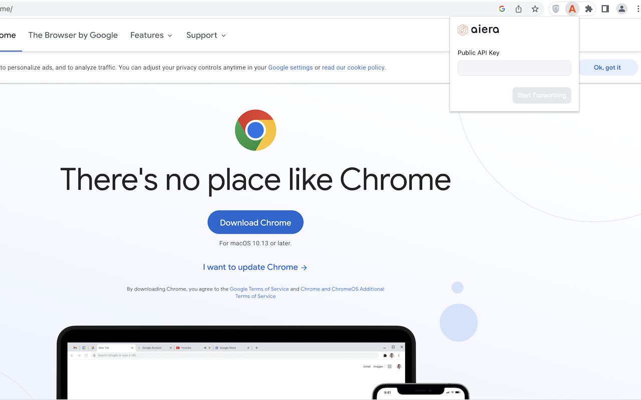 Aiera Extension chrome谷歌浏览器插件_扩展第1张截图