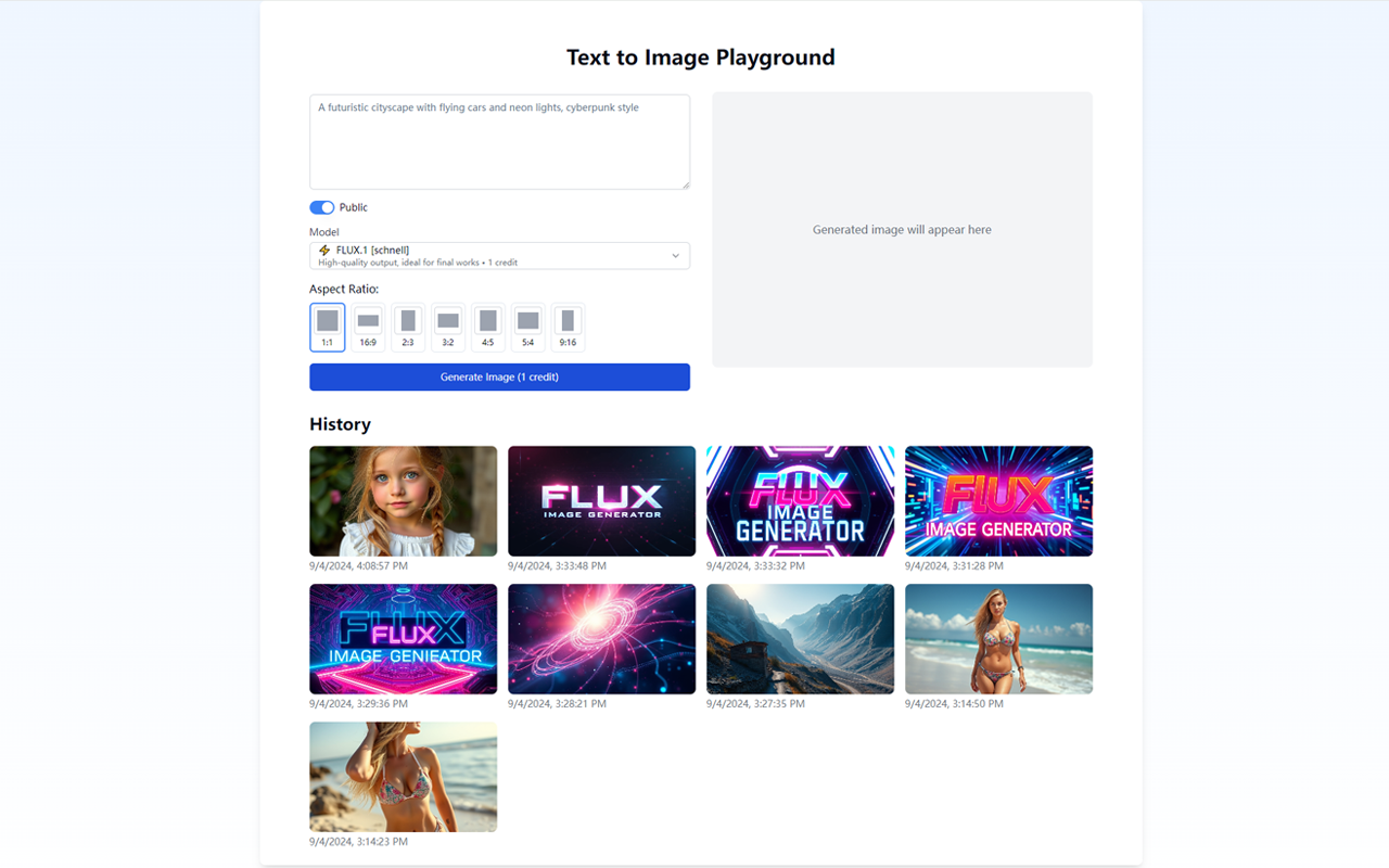 Flux 图像生成器 chrome谷歌浏览器插件_扩展第1张截图