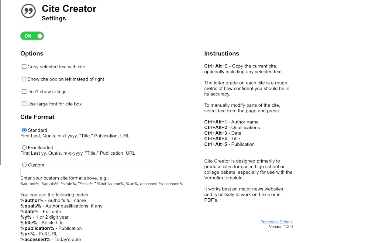 Modern Cite Creator chrome谷歌浏览器插件_扩展第1张截图