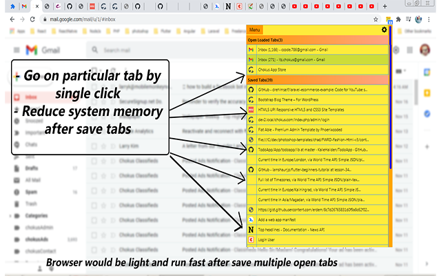 My Tabs Saver: Quick Tab chrome谷歌浏览器插件_扩展第1张截图