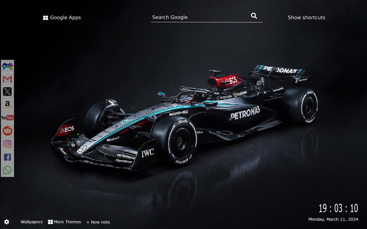 Mercedes AMG F1 Cars Wallpapers New Tab Gameograf chrome谷歌浏览器插件_扩展第3张截图