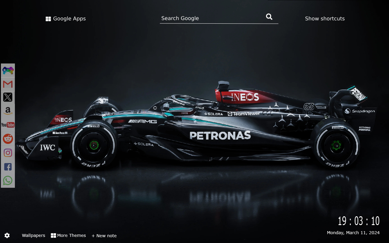 Mercedes AMG F1 Cars Wallpapers New Tab Gameograf chrome谷歌浏览器插件_扩展第5张截图