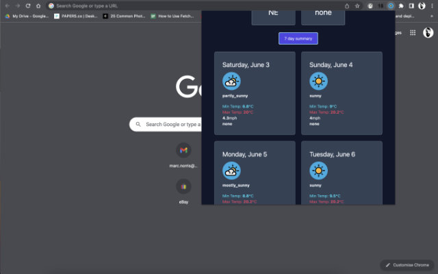 Simple Weather chrome谷歌浏览器插件_扩展第3张截图