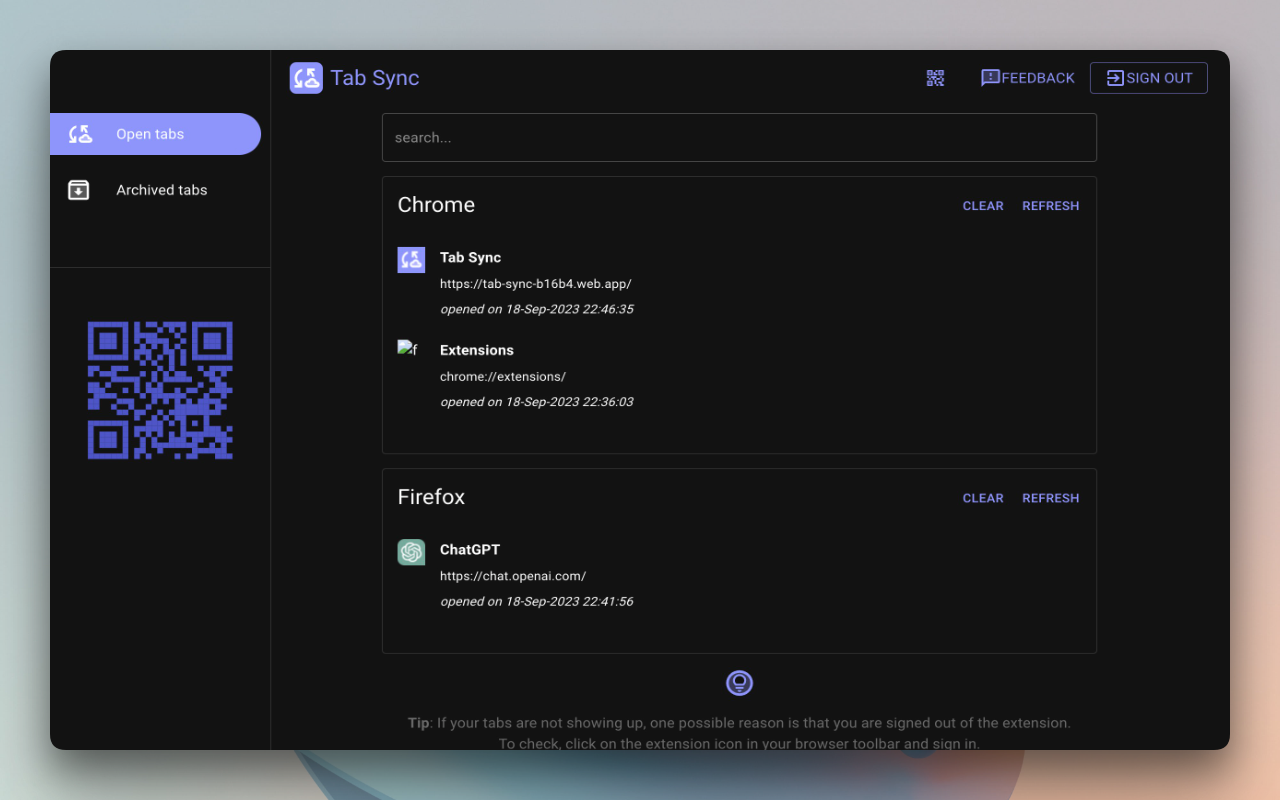 TabSync chrome谷歌浏览器插件_扩展第1张截图