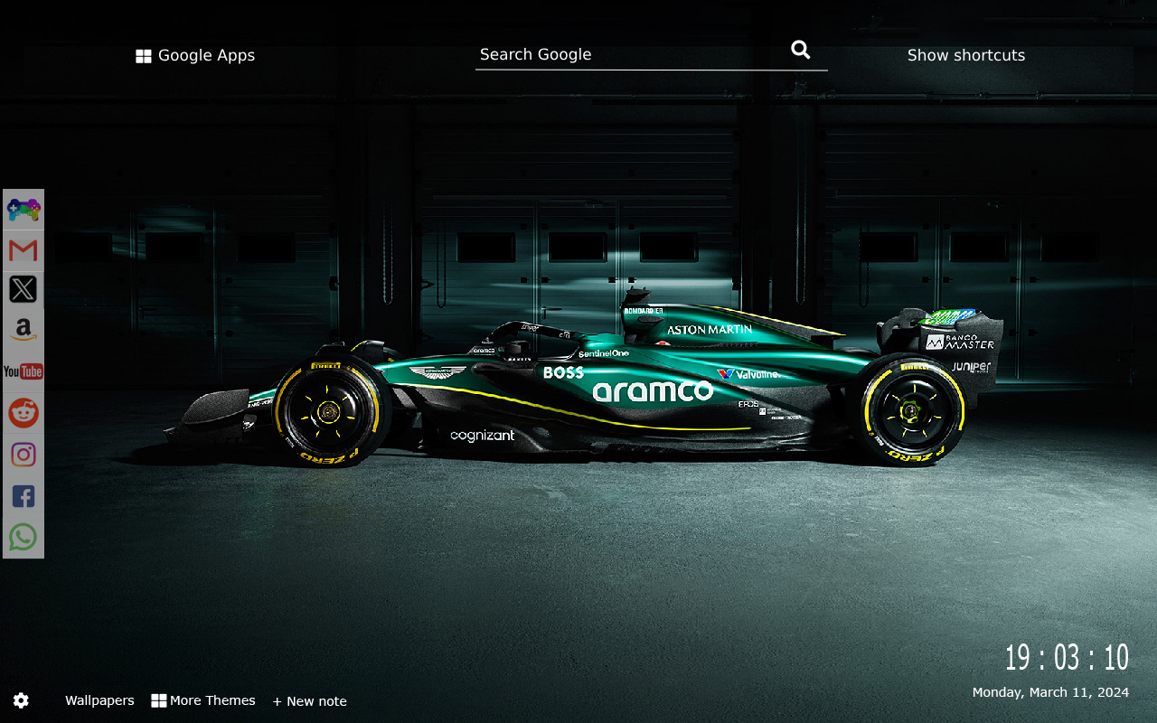 Aston Martin F1 Cars Wallpapers New Tab Gameograf chrome谷歌浏览器插件_扩展第4张截图