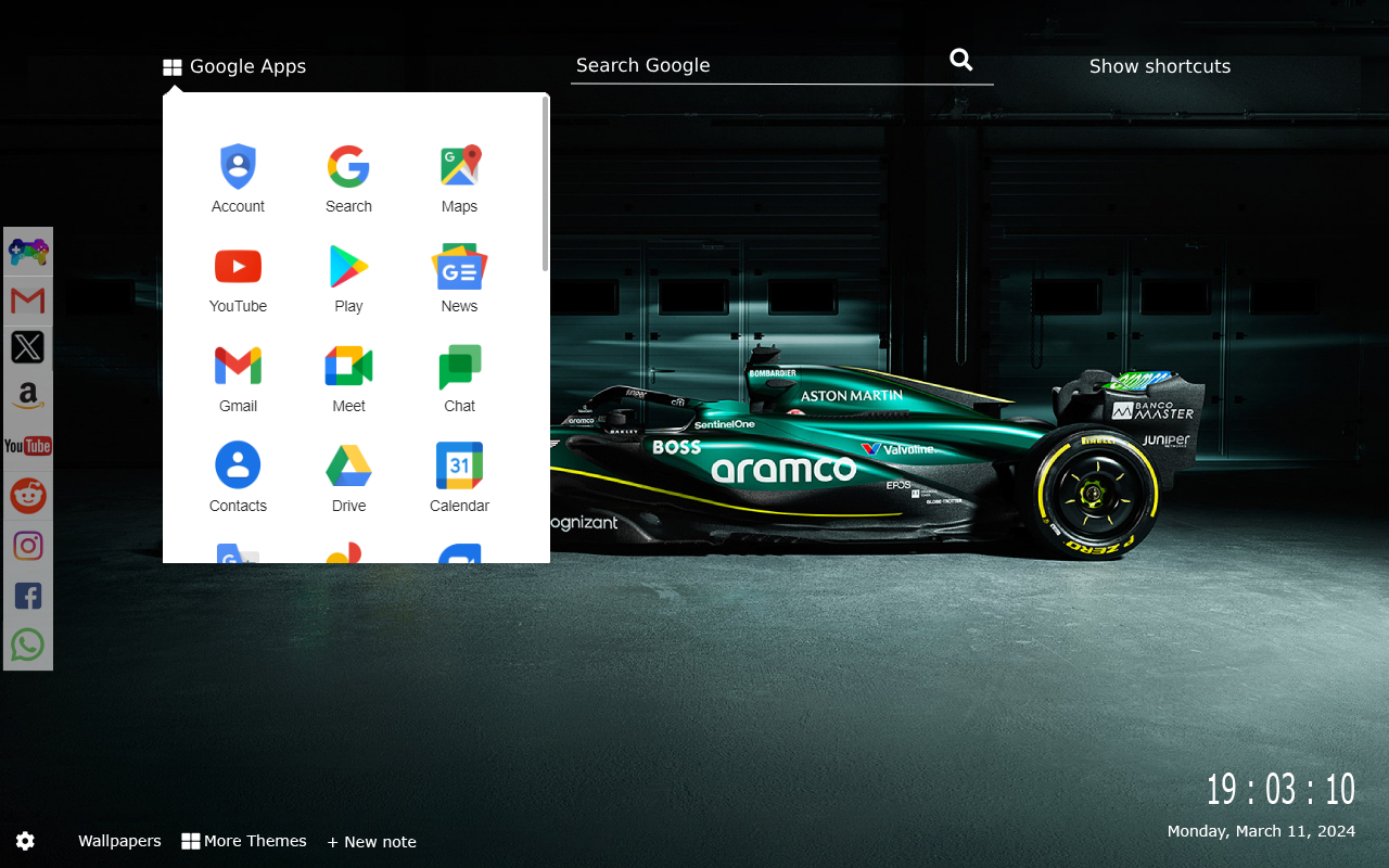 Aston Martin F1 Cars Wallpapers New Tab Gameograf chrome谷歌浏览器插件_扩展第5张截图