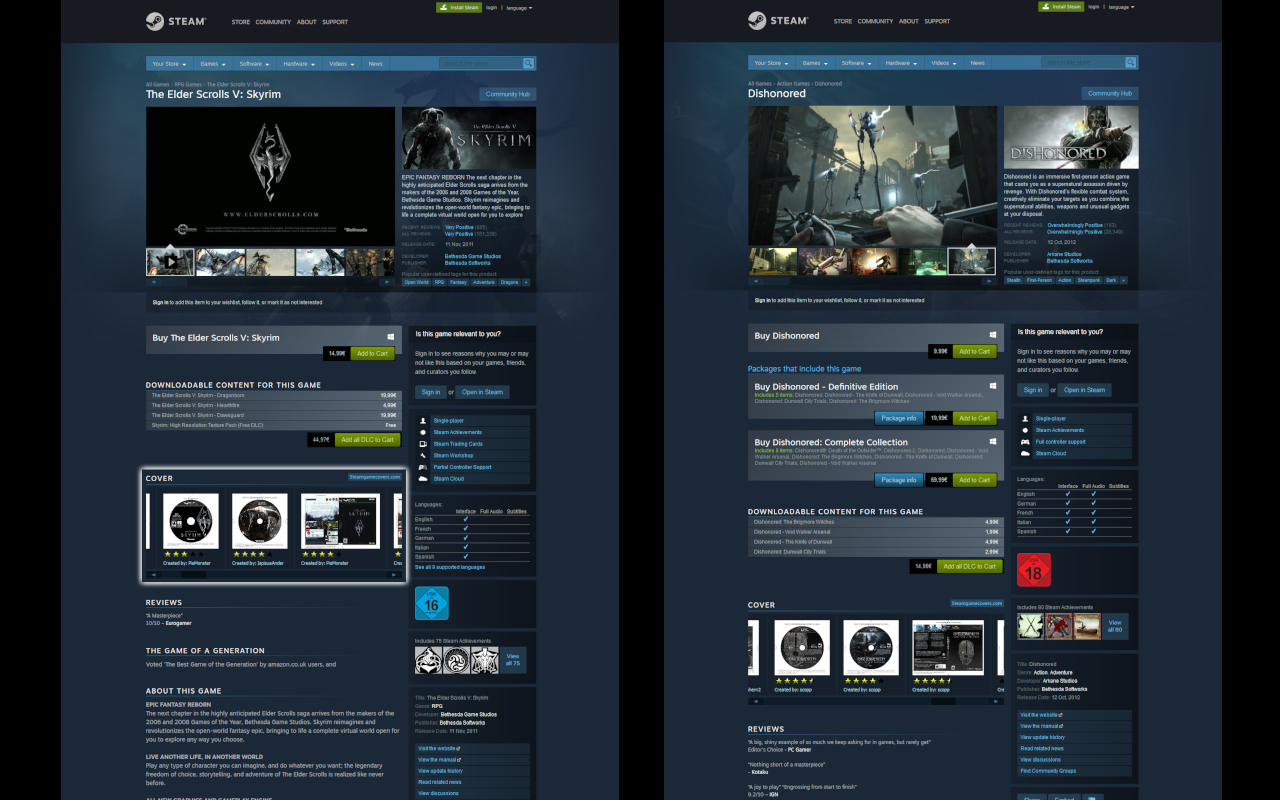 Steam Game Covers chrome谷歌浏览器插件_扩展第1张截图