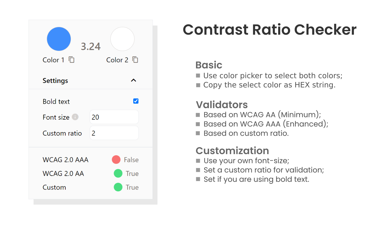 Contrast Ratio Checker chrome谷歌浏览器插件_扩展第1张截图