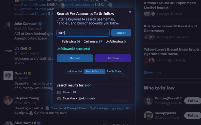 Twitter/X SuperUnfollow chrome谷歌浏览器插件_扩展第5张截图