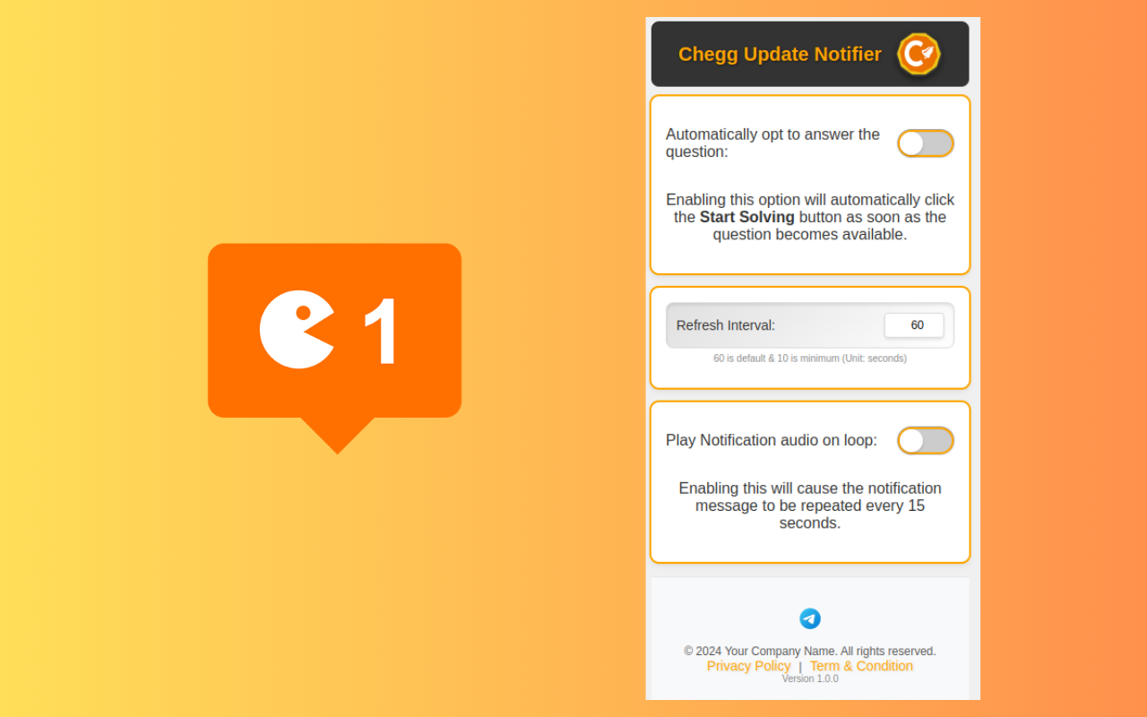 Chegg Update Notifier chrome谷歌浏览器插件_扩展第1张截图