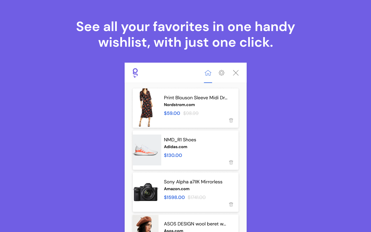 GimmeThat - Universal Wishlist for Shopping chrome谷歌浏览器插件_扩展第4张截图