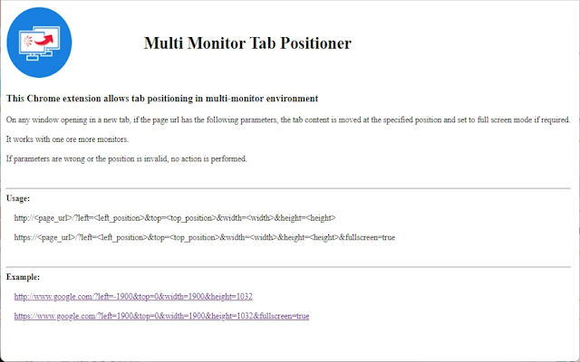 Multi Monitor Tab Positioner chrome谷歌浏览器插件_扩展第1张截图