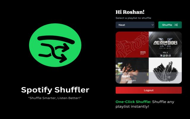 Spotify Shuffler: Perfectly Randomize Your Playlists chrome谷歌浏览器插件_扩展第1张截图