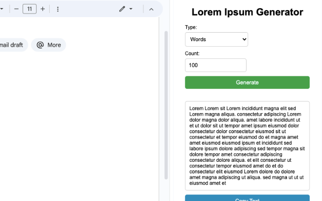 Lorem Ipsum Generator chrome谷歌浏览器插件_扩展第1张截图