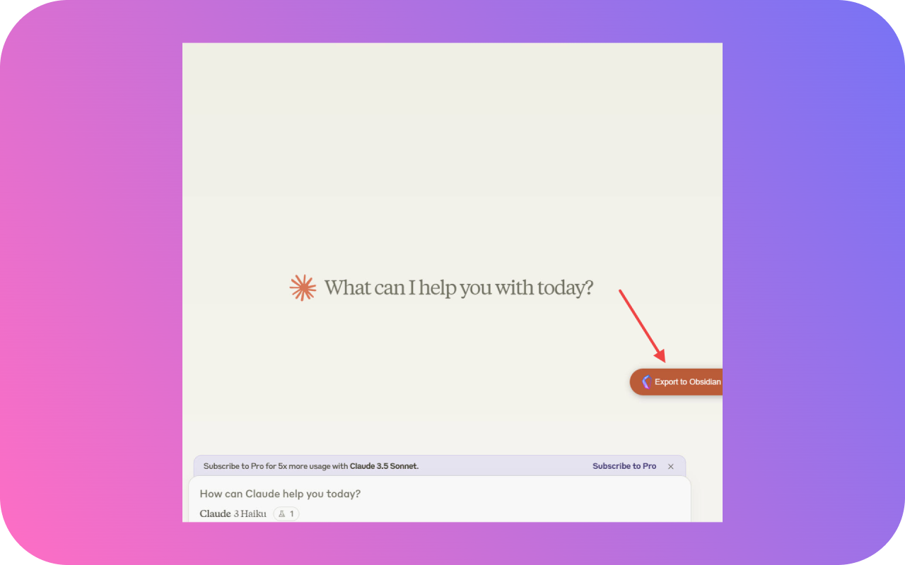 Claude 到 Obsidian chrome谷歌浏览器插件_扩展第2张截图