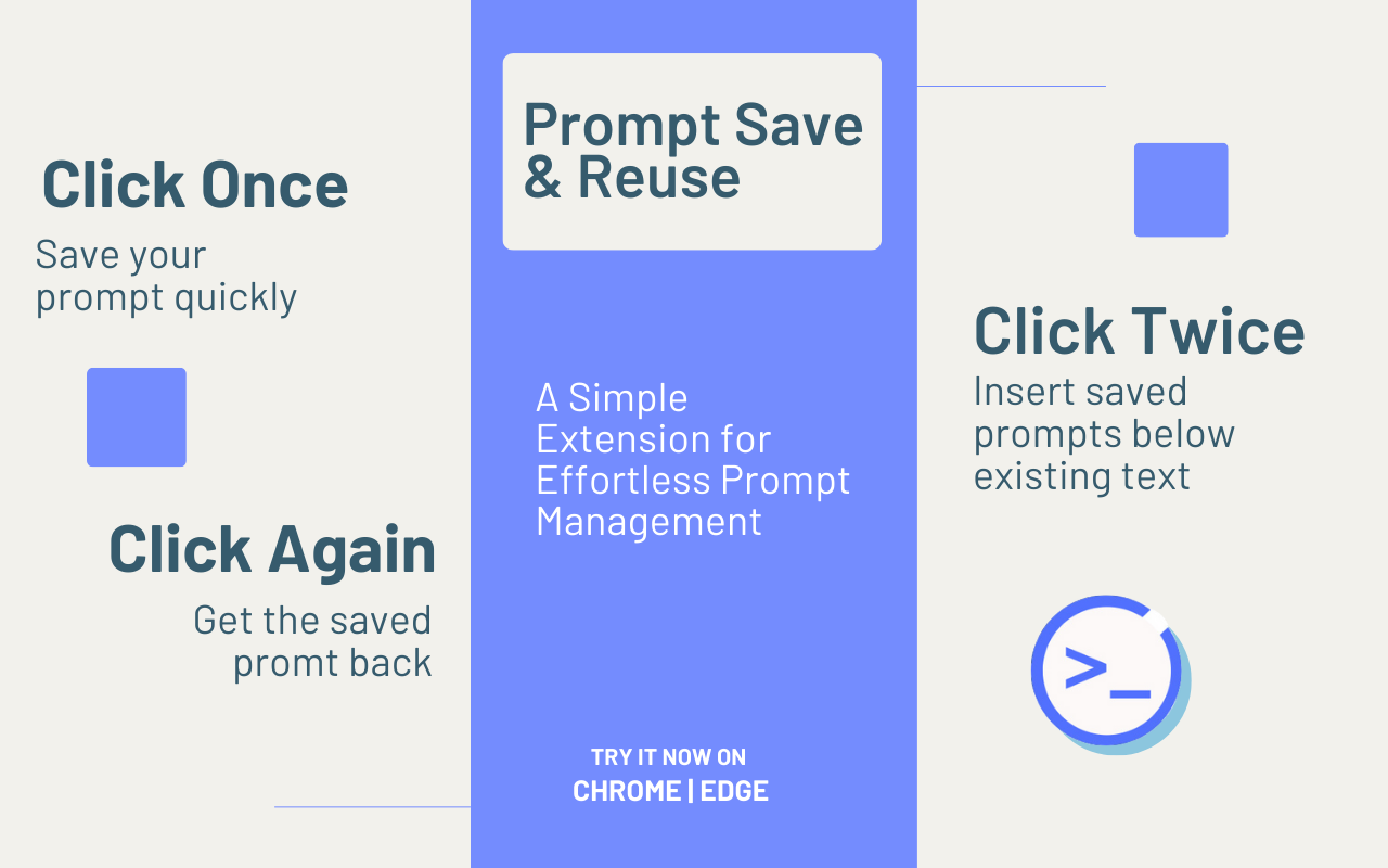 Prompt Save Reuse: ChatGPT & Gemini chrome谷歌浏览器插件_扩展第1张截图