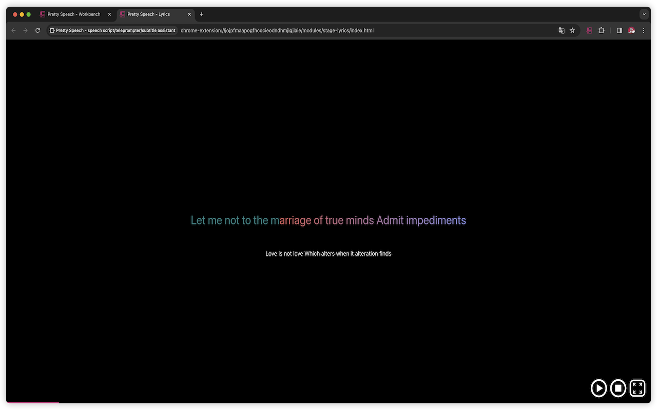 Pretty Speech - 演讲稿/提词器/字幕助手 chrome谷歌浏览器插件_扩展第4张截图