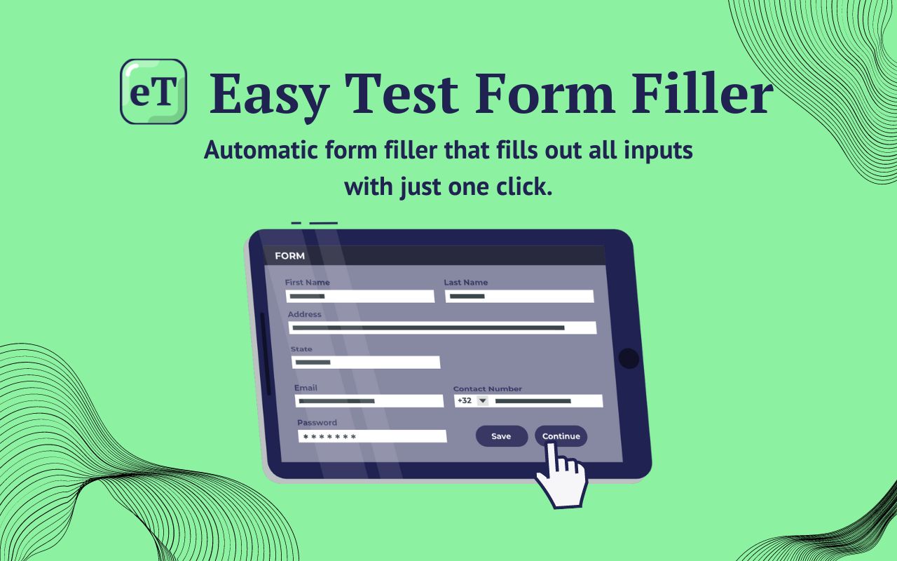 EasyTest Form Filler chrome谷歌浏览器插件_扩展第1张截图