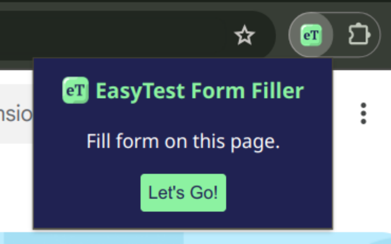 EasyTest Form Filler chrome谷歌浏览器插件_扩展第2张截图