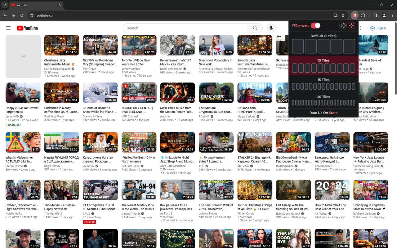 YTCompact chrome谷歌浏览器插件_扩展第4张截图