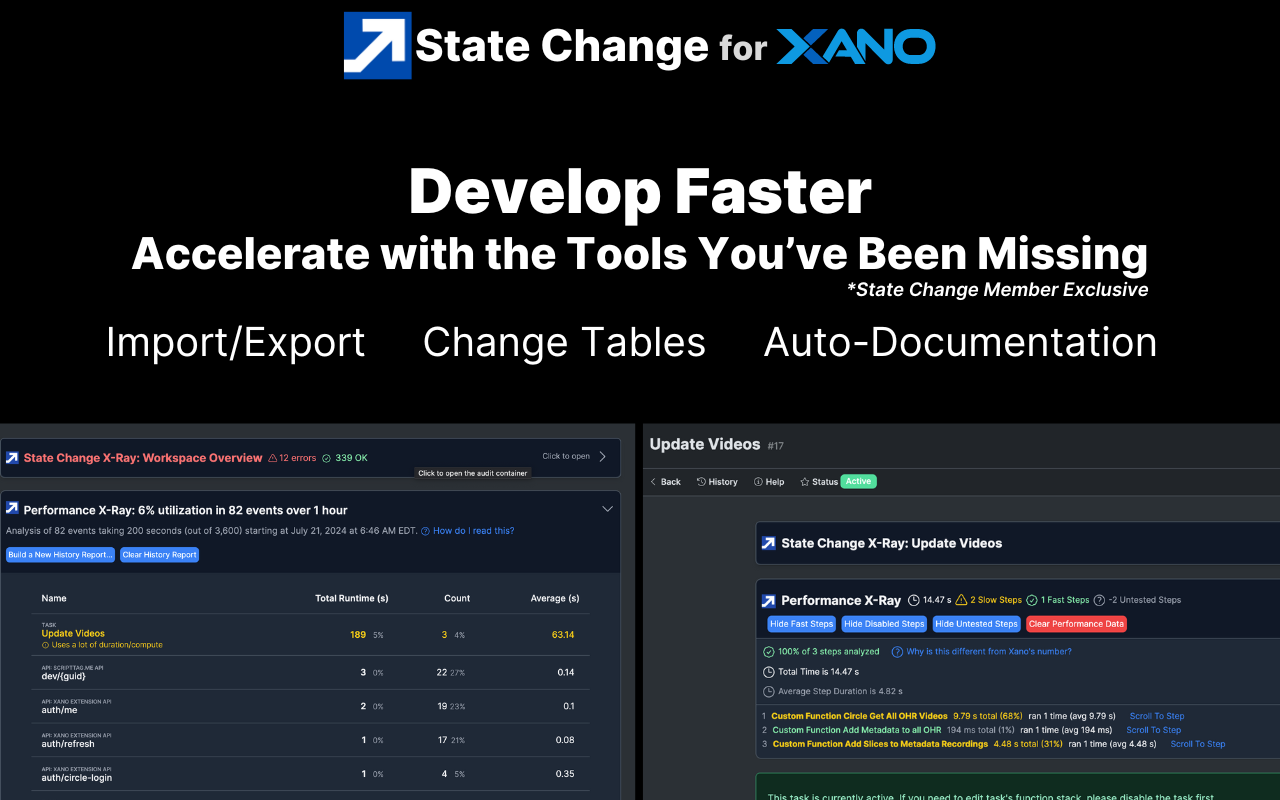 StateChange Power Tools For Xano chrome谷歌浏览器插件_扩展第2张截图