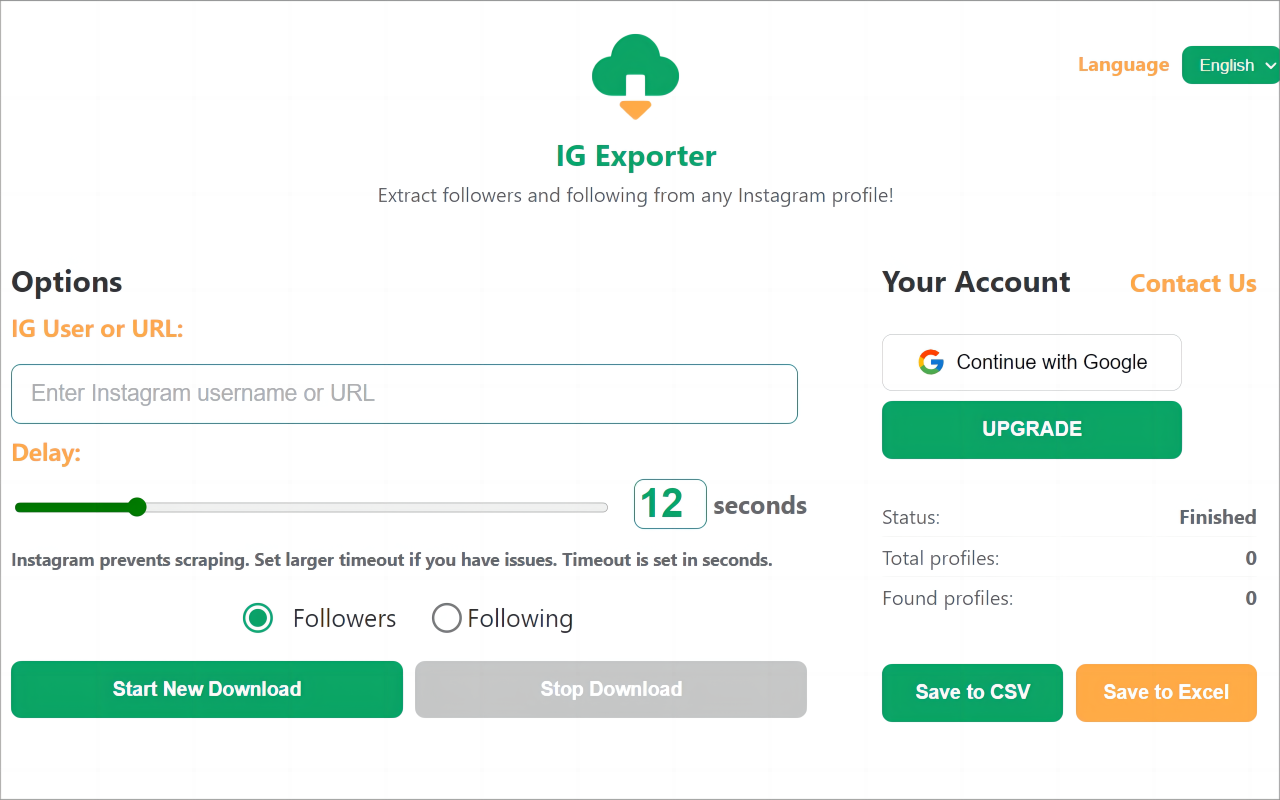 IG Follower Export Tool chrome谷歌浏览器插件_扩展第1张截图