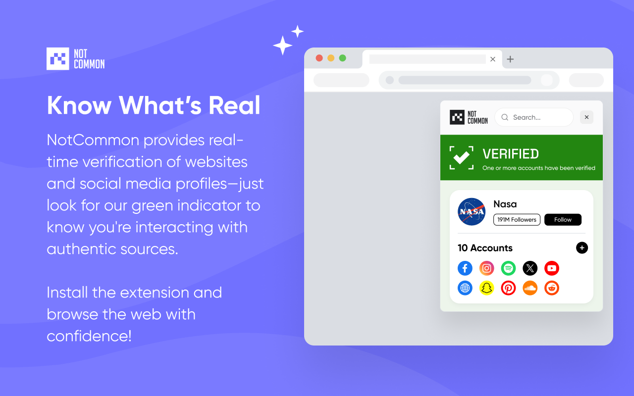 NotCommon: Know What's Real chrome谷歌浏览器插件_扩展第1张截图
