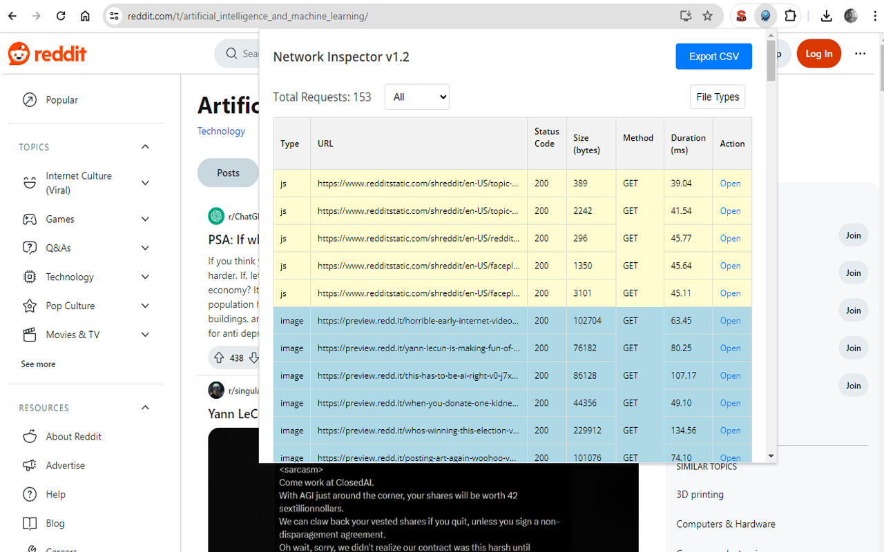 Network Inspector chrome谷歌浏览器插件_扩展第1张截图