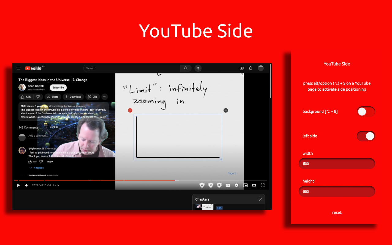 YouTube Side chrome谷歌浏览器插件_扩展第1张截图