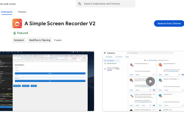 A Simple Screen Recorder V2 chrome谷歌浏览器插件_扩展第5张截图