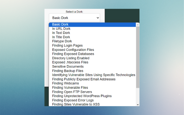 Dork Search Tool chrome谷歌浏览器插件_扩展第1张截图