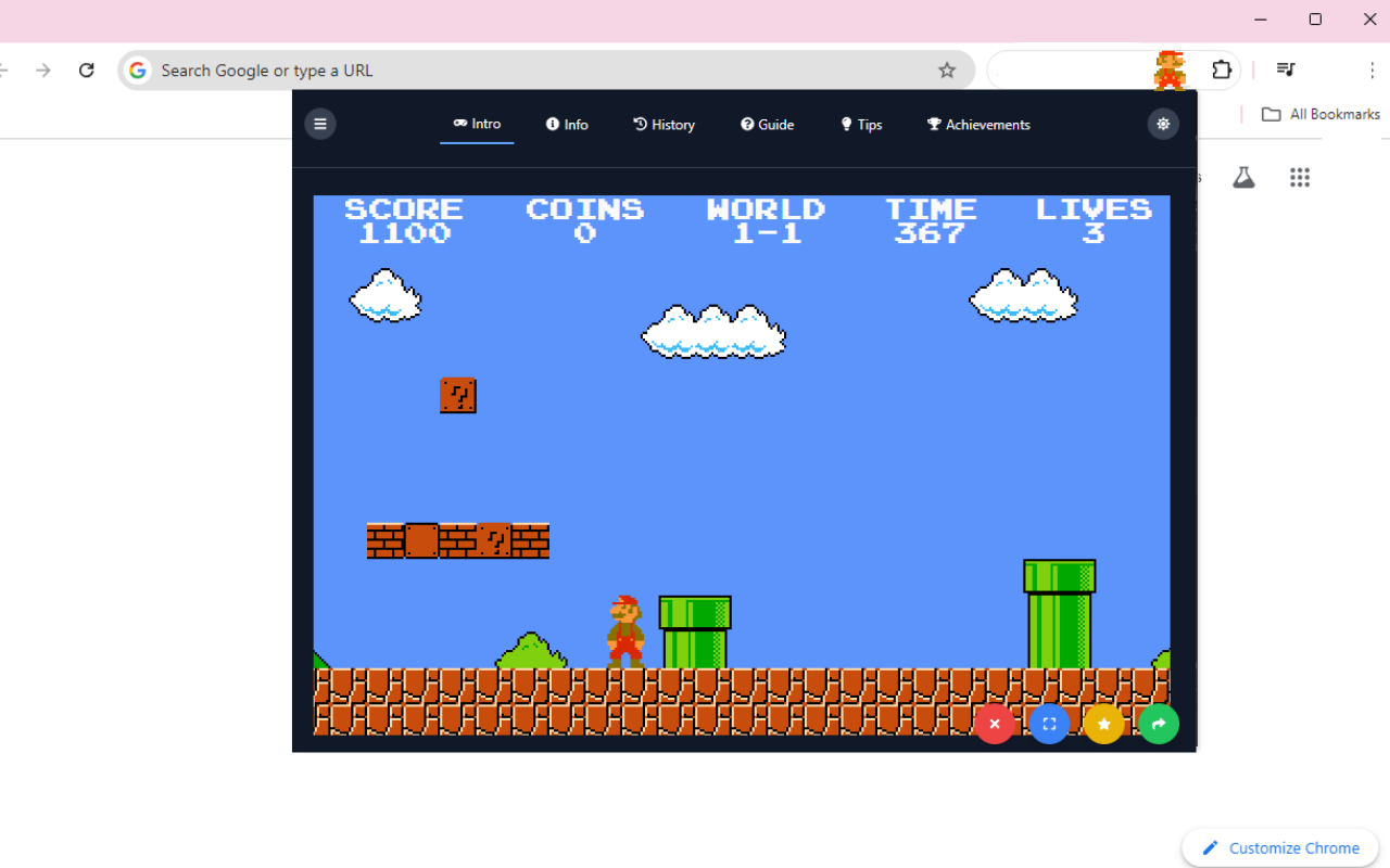 Super Mario Unblocked Game chrome谷歌浏览器插件_扩展第2张截图