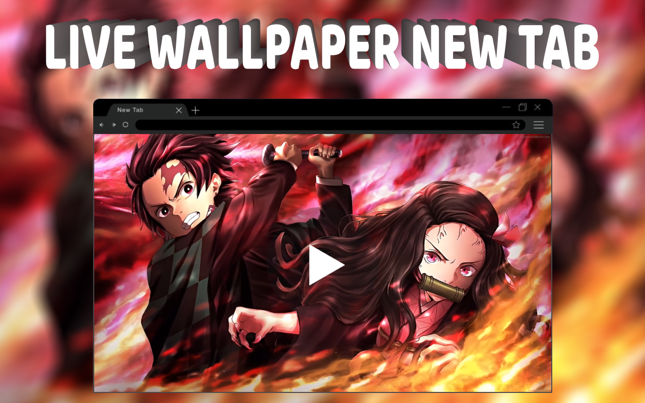 Demon Slayer Live Wallpaper New Tab chrome谷歌浏览器插件_扩展第1张截图