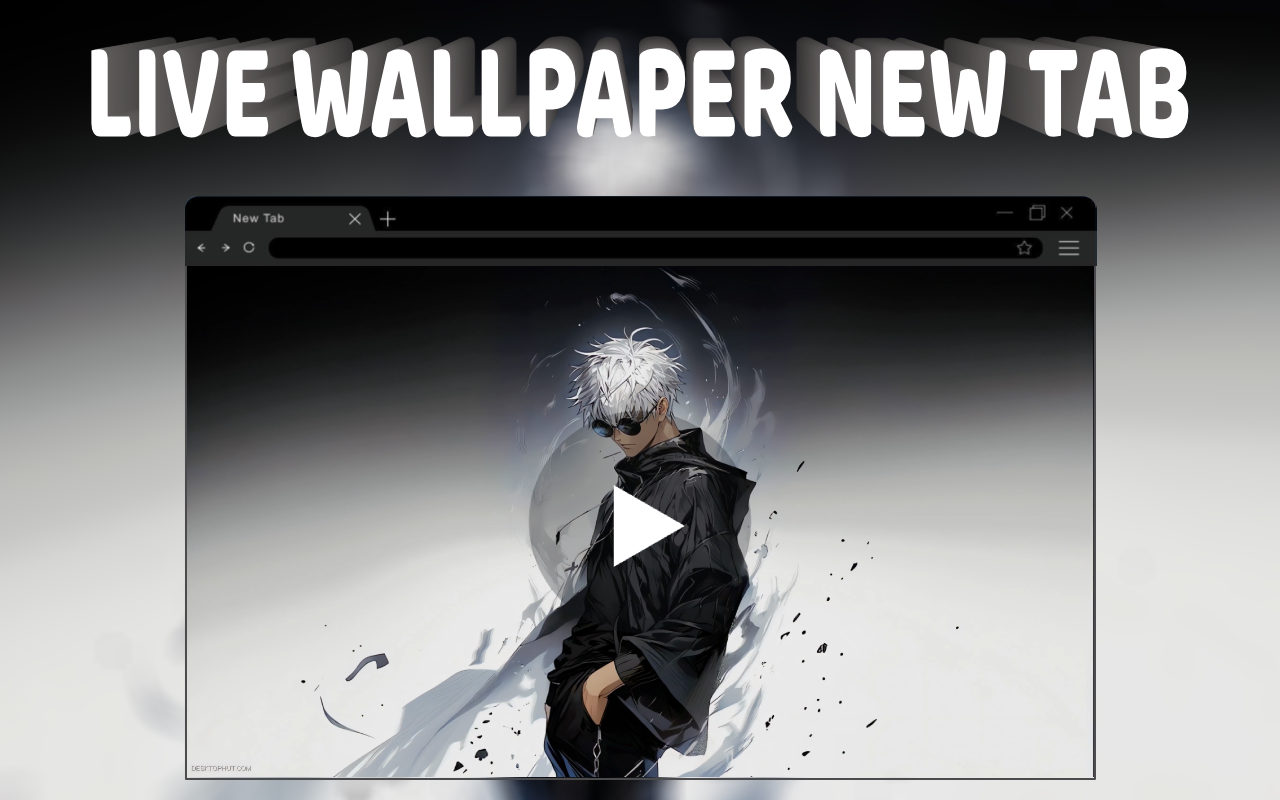 Satoru Gojo Black Grey Live Wallpaper chrome谷歌浏览器插件_扩展第1张截图