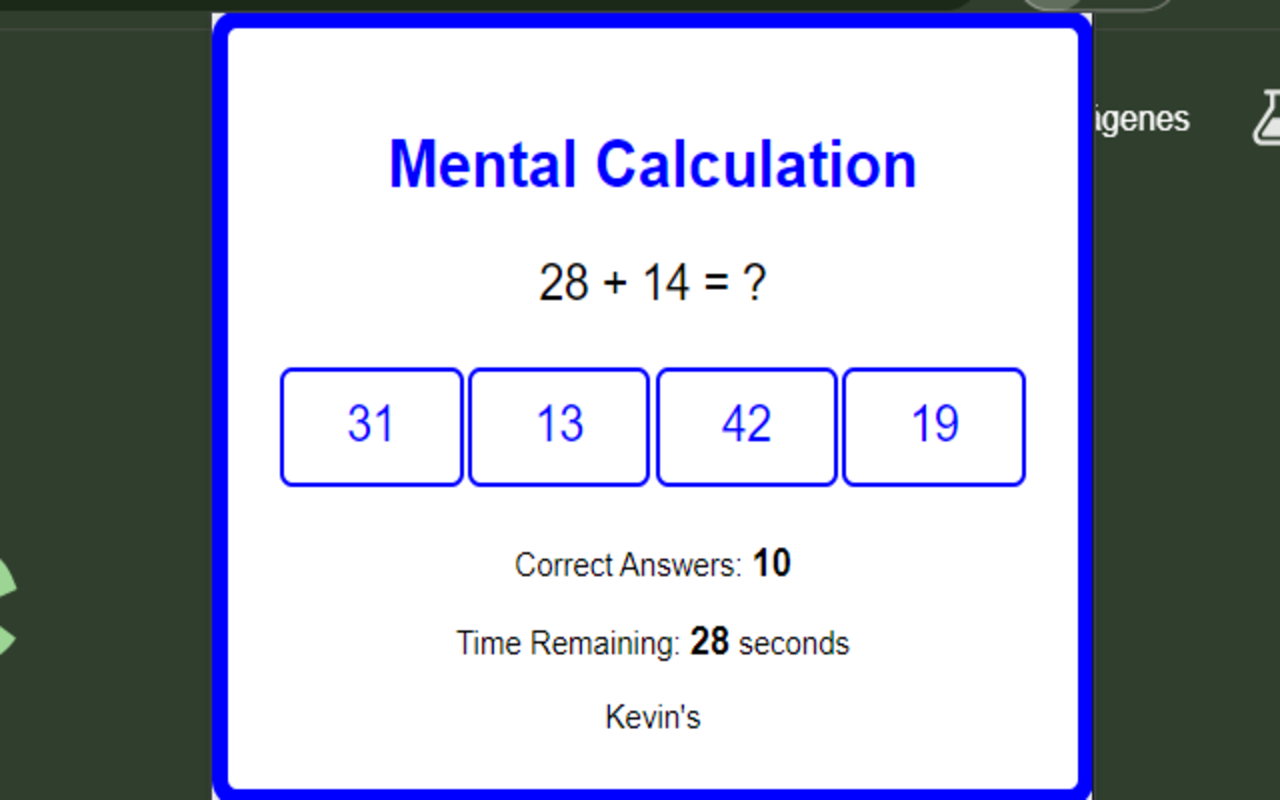 Mental Calculation chrome谷歌浏览器插件_扩展第3张截图