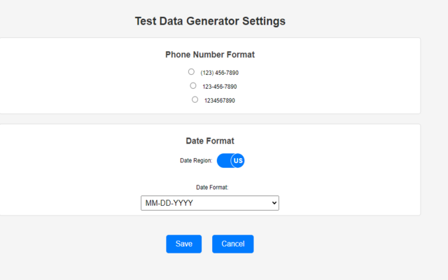 Test Data Generator chrome谷歌浏览器插件_扩展第1张截图