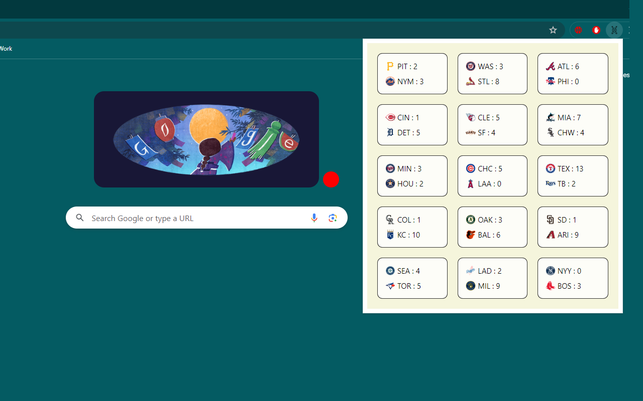 Baseball Scoreboard - MLB Box Score chrome谷歌浏览器插件_扩展第1张截图