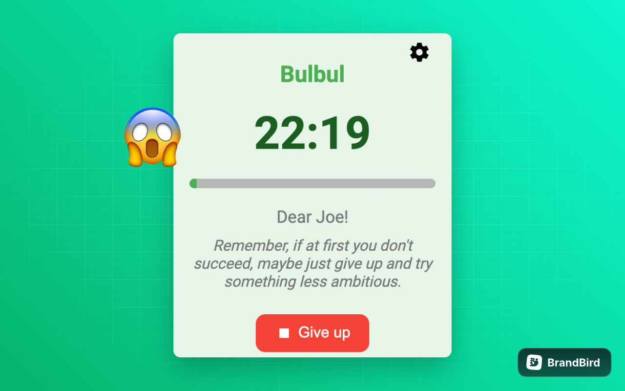 Bulbul: The Pomodoro Timer with Personality chrome谷歌浏览器插件_扩展第2张截图