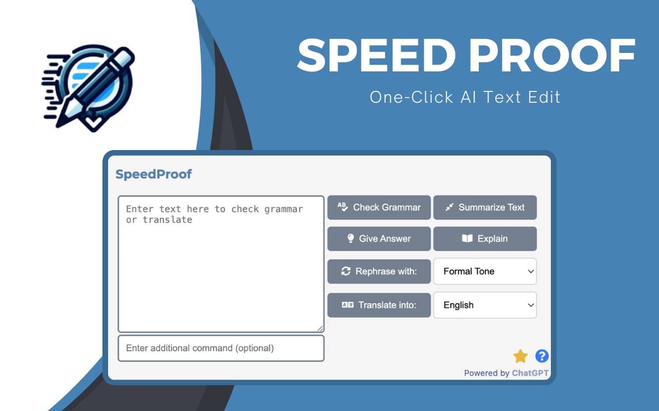 SpeedProof: One-Click AI Text Edit chrome谷歌浏览器插件_扩展第2张截图