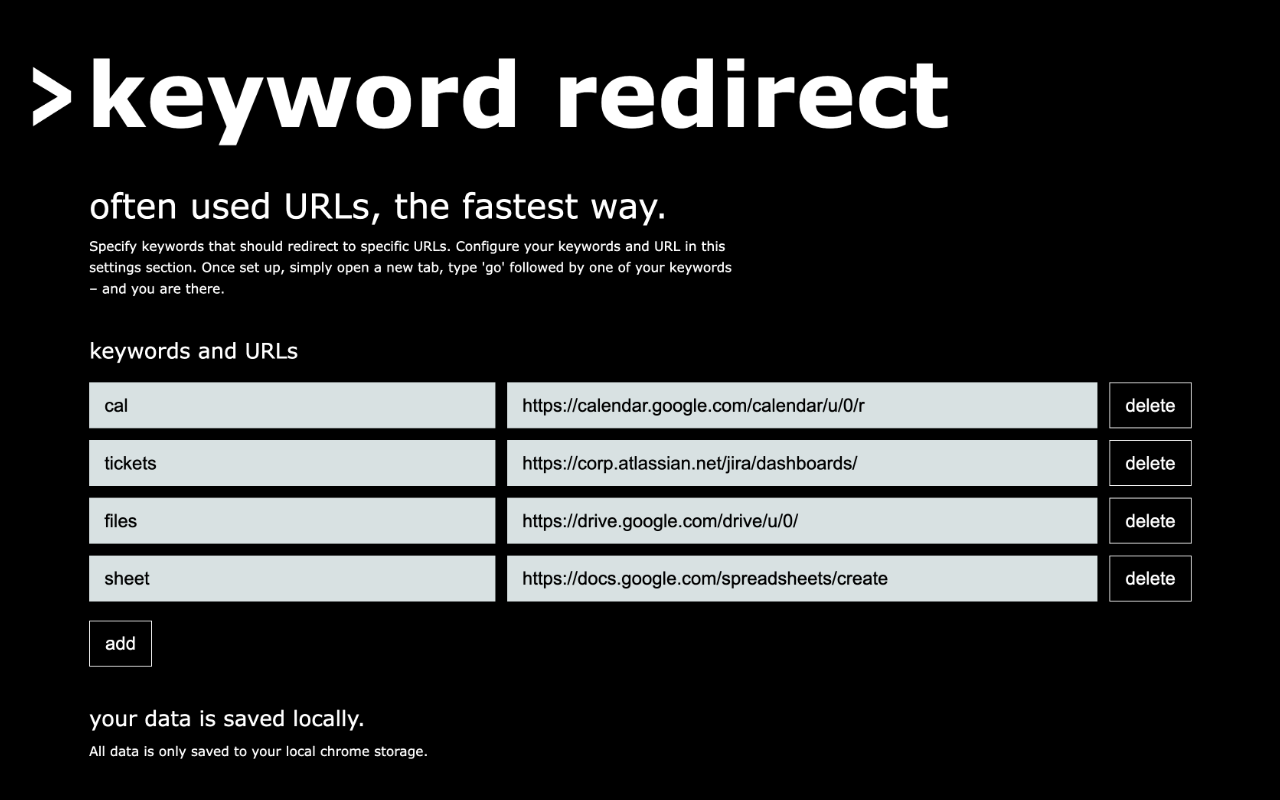 keyword redirect chrome谷歌浏览器插件_扩展第1张截图